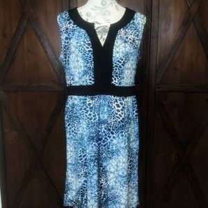 Dana Buchman Sleeveless Dress W/ V Neck